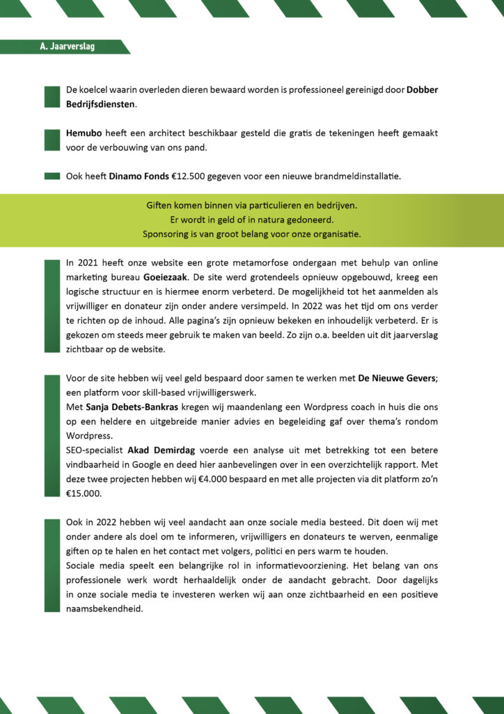 Jaarverslag Dierenambulance Amsterdam 202230